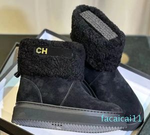 Femmes Snowdrop Bottines Plates Mode Laine Imprimé Semelle En Caoutchouc Classique Martin Botte Top Qualité Dames Hiver Neige Booted Chaussures Avec Cadeau