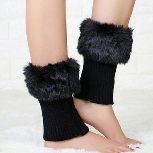 Calcetines de mujer 1 par de cubiertas de pierna elegantes suaves 7 colores tobillo cálido al aire libre medias de bota alta cubierta protectora