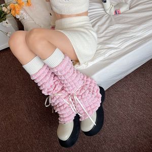 Chaussettes chauffe-jambes pour femmes, chaussettes hautes à bulles esthétiques, mignonnes Kawaii Lolita, couverture de poignets de bottes pour Streetwear, années 2000