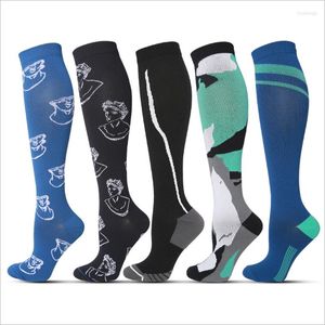 Chaussettes de sport pour femmes, bas de Compression pour infirmières, en Nylon extensible, respirant, soulage la Fatigue musculaire et les varices