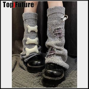 Chaussettes Y2K pour femmes et filles, portées pour un Frazzle, japonais, Harajuku, gothique, Lolita, pour filles, doux, Cosplay, chauffe-pieds