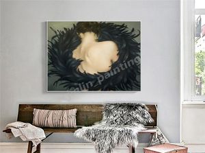Affiche de plumes de femmes surréalistes d'Amy Judd, peinture sur toile, décoration murale de chambre à coucher, images de décoration de maison, 7868851