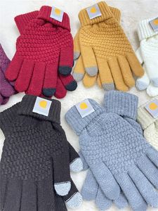 Guantes de punto gruesos para mujer, guantes de invierno cálidos, suaves y cómodos, elásticos para mantener el calor, guantes para montar a caballo y esquiar, accesorios de moda 2023