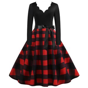 Vestido vintage de invierno de manga larga con cuello en V sexy bodycon vestidos de fiesta de año nuevo femenino elegante vestido de navidad robe 210422