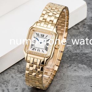 Femmes Montre Mode Classique Panthere En Acier Inoxydable Mouvement À Quartz Pierre Précieuse Pour Lady Montres Cadeau Top Qualité Avec Design Montre-Bracelet