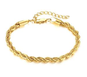 Bracelet Femmes039s JOOLIM HEUT END 18 carats Gold Plated Corde Chain Bracelet Stainls Steel Jewelry8988874
