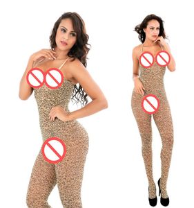 Women039S Sleepwear Lingerie Calidad de lencería Impresión de leopardo Correa de espagueti sexy Bodysuit Bodystock Plus Tamaño para mujeres C3461248