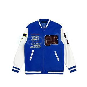 Chaqueta azul informal para mujer, uniforme de béisbol con bordado de robot para hombre, prendas de vestir deportivas a la moda, abrigos, talla asiática M-XL