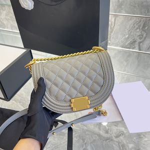 Bolsas de mensajero de piel de cuero de caviar para mujeres