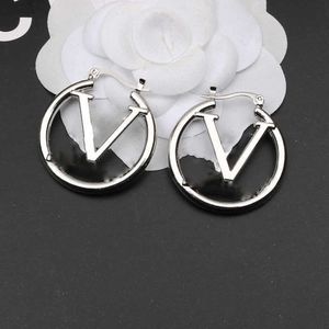 Boucles d'oreilles de designer pour femmes en acier titane non terni boucle d'oreille en or pour femmes incrustée de diamant lettre v bijoux de créateur de luxe livraison gratuite