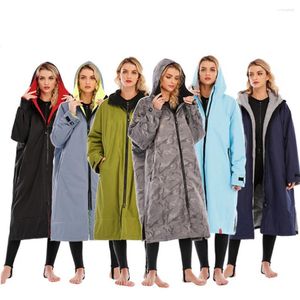 Para mujeres Down impermeabilizan surf de surf de túnica al aire libre abrigo bool bool chaqueta lana capa con capucha beach forre anorak raintcoat unisex