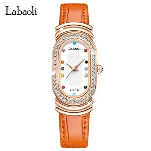 Fashion Candy Color Personnalité Quartz Watch Watch Leather Strap