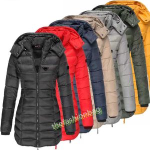 Mode féminine hiver mi-longue doudoune légère duvet de canard blanc chaud mince parkas manteau à capuche outwear S-3XL