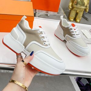 Zapatos casuales giga para mujer Damas caballeros Diseñador Giga Sneaker en piqué de malla y piel de becerro Tamaño 34-46 Diseño gráfico Plantilla de piel de cabra blanca