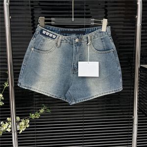 Jeans pour femmes courte pantalon designer vestiges de la taille de la taille de la taille en denim short denim High Street Jean Pant pour lady