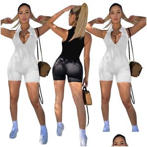 Jumpsuits para mujeres Rompers de talla grande 2xl Mujeres Shorts Santer Borthsuits de color sólido