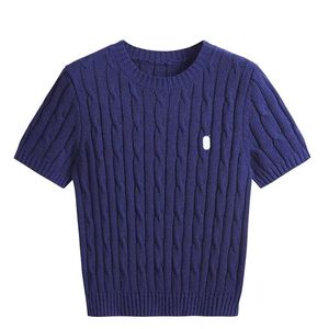 Suéter de lana de punto para mujer Suéteres de diseñador RL Jerséis de primavera e invierno para mujer Jersey de manga corta para hombre Tops thekhoi-8 CXD231224