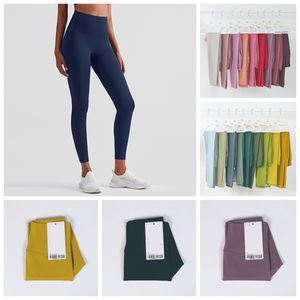 Femmes Leggings Designers Yoga Leggings Naked Feeling High Stretch Nylon Taille haute Leggings Sexy Push Up Running Gym Collants Pantalons de yoga p2ab #