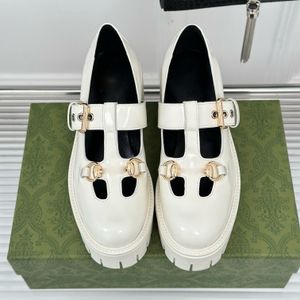 Mocassins pour femmes styles Mary Jane chaussures dames plat mode vintage mocassins en cuir britanniques confortables décontractés peu profonds talon bas fermeture à boucle de cheville avec boîte