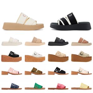 Woody Flat Mule Slides Chloe Sandals Famous Designer Women Mila Platform Cloud Soft Slippers Beach Shoes High Heel Sandale【code ：L】Wedge Sliders