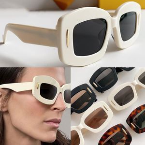 Lunettes de soleil Party Screen pour femme LW40105U Couleur Acétate ivoire Monture rectangulaire Lunettes de soleil design Lunettes de vue pour femme Schermo Occhiali da sole avec étui