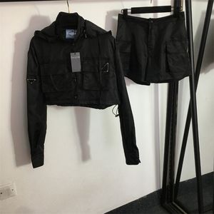 Survêtement à capuche pour moto de poche pour femmes mode automne printemps manches longues étanche designer femmes femme ensembles 2 pièces costumes jakets en vente usine