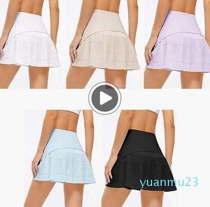 Faldas para mujer Yoga Deportes Tenis Leggings cortos Falda Correr Velocidad Seco Pantalones cortos de fitness Falda plisada transpirable antibrillo al aire libre para mujer