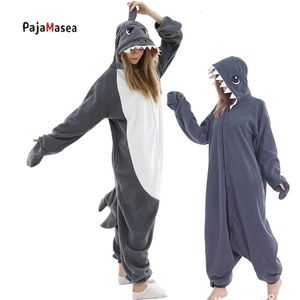 Pyjamas pour femmes PAJAMASEA drôle hommes gris requin dessin animé pyjamas animaux Onesie adultes femmes hommes couple Onepiece Cosplay Costume raton laveur Kigurumi 231213