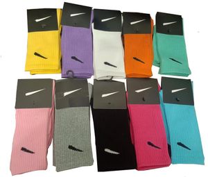 Calcetines para mujer calcetines al por mayor para hombres medias de algodón puro 12 colores Sport Sockings letra impresión