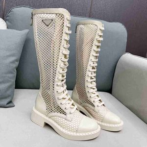 Femmes Été Sexy Bottes Créateur De Mode Longue Moto Bottillons Mode Creux Genou Haut En Cuir Véritable Talon Épais Sandale Bottes Blanc Noir