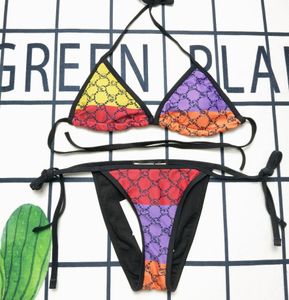 Traje de baño de bikini de traje de baño para mujer Bikini Bikini Skim 2 Triángulo de baño de dos piezas Bikinis Damas Albos