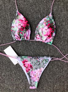 Traje de baño de mujer Sexy niña traje de baño de verano Beach bikini set patrón de letra