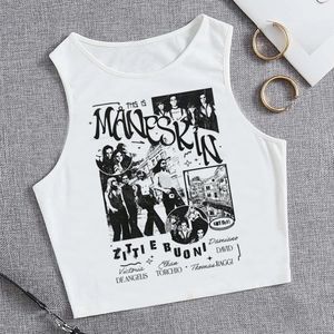 Womens Tanks Camis maneskin tank top 90s goth streetwear crop Female manga Harajuku gothic fairy grunge clothes 230713