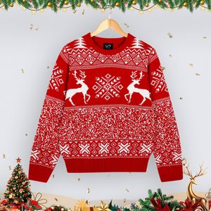 Camiseta de mujer suéter navideño Burnido cómodo cómodo Claus Claus Árbol de alce redondo 221122