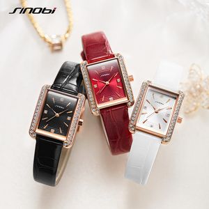 Reloj para mujer Relojes de alta calidad Conjunto de diamantes de lujo Luz de lujo Pequeña piel cuadrada con reloj de cuarzo Reloj Montre de Luxe Regalos e3