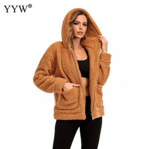 Mélanges de laine pour femmes XXL XXXL femmes manteau veste en peluche avec casquette siamoise hiver coréen grande taille à manches longues à capuche coton épais chaud 230905