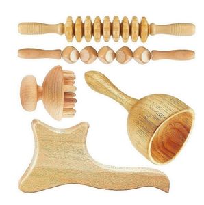 Herramientas de masaje de terapia de madera, accesorios Manual Gua Sha, herramienta de rodillo de masaje anticelulítico, masajeador de cubo de madera para liberación corporal