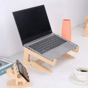 Support de refroidissement du support d'ordinateur portable Universal Wood pour le carnet MacBook Pro Air iPad Pro Mot de support en bois détachable