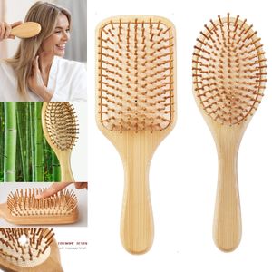 Peine de madera de bambú para el cabello, cepillo de paleta saludable, cepillo de masaje para el cabello, cepillo para el cabello, peine para el cuidado del cabello, peines saludables, herramienta de estilismo