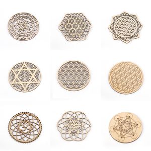 Sous-verres en bois tapis pour tasses rond bois motif Floral chinois sculpté Texture thé sous-verre pour Table basse décor à la maison cadeau de pendaison de crémaillère