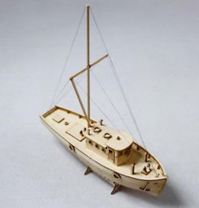 Kits de construction de bateaux à voile en bois, modèle de bateau, jouets de voilier en bois, modèle de voile Harvey, Kit en bois assemblé, jouet de décoration DIY Y199066209