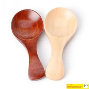 Cuillère à thé en bois Mini cuillère à lait naturel bébé alimentation vaisselle miel café condiment sel sucre