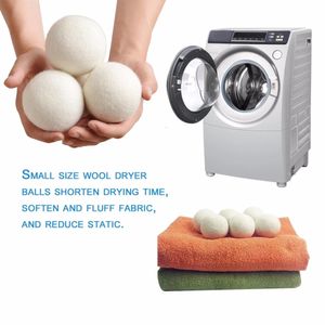 Wool Dryer Balls Premium Reusable Natural Fabric Softener 7CM Static Reduces Helps Dry Clothes in Laundry Quicker WLL124