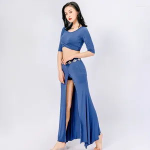 Robes de travail # 9804 Chine Style Vêtements de danse du ventre Femmes Skinny Tops courts Slim Taille haute Shorts Jupes Dames Performance Femme
