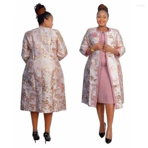 Robes de travail Style africain femme robe ensemble bureau dame vêtements femme 2 pièces ensembles Blazer femmes costume