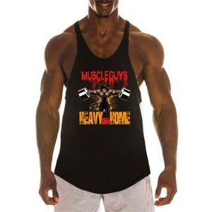 Men's Plus Tees Polos Workout Sports Brand Gym Mens Back Top Chaleco Muscle Fashion Sin mangas Stringer Ropa Bodybuilding Singlets Fitnes
