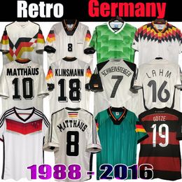 Coupe du monde 1990 1998 1988 1996 Allemagne Retro Littbarski BALLACK Soccer Jersey KLINSMANN 2006 2014 chemises KALKBRENNER 1996 2004 Matthaus Hassler Bierhoff KLOSE