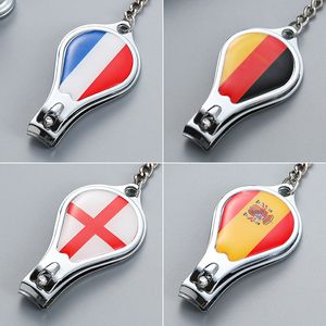 Abrens de la Copa Mundial FootballTeam Fans Pequeño regalo Patrón de la bandera Nail Clipper Botella del abridor de la botella Souvenir ZXF7