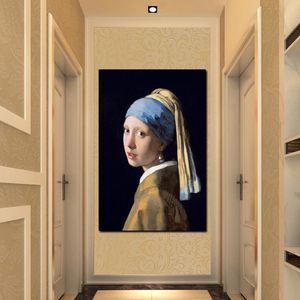 Pintura al óleo de fama mundial de Johannes Vermeer, impresión HD en lienzo, póster, cuadro de pared para sala de estar, sofá, Cuadros, decoración
