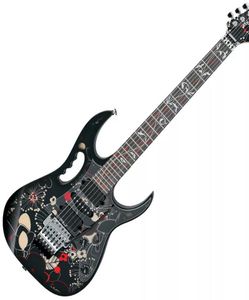 Worldwide Fast Sh Jem 77FP2 Patrón floral 2 Steve Vai Electric Guitar Tree of Life Inlay Floyd Rose Tremolo Tuerca de bloqueo Chrom2896840